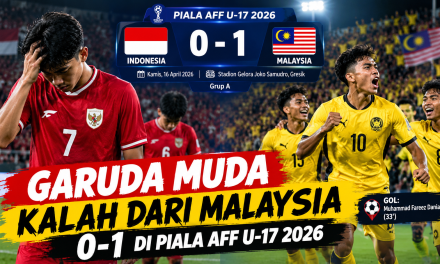 Garuda Muda Kalah Dari Malaysia 0-1 Di Piala AFF U-17 2026