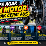 Sering Abaikan Tekanan Angin, Ban Motor Cepat Aus